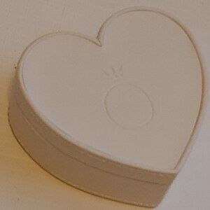 Pandora White Leatherette Heart Shaped Storage Box Retired